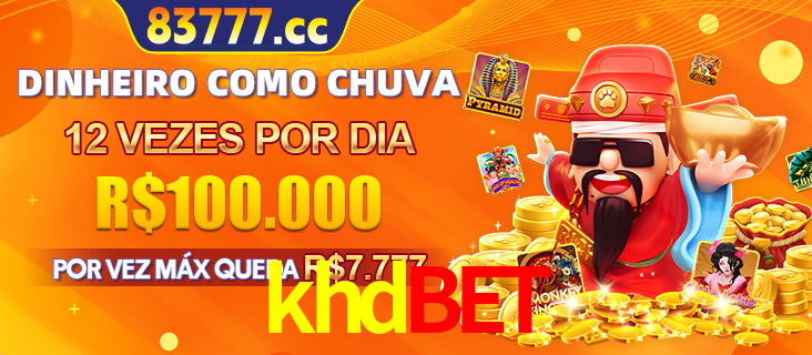 Banner do programa de recompensas Recomende para amigos do khdbet, detalhando os bônus por convidar amigos, com prêmios que chegam a R$288.888.