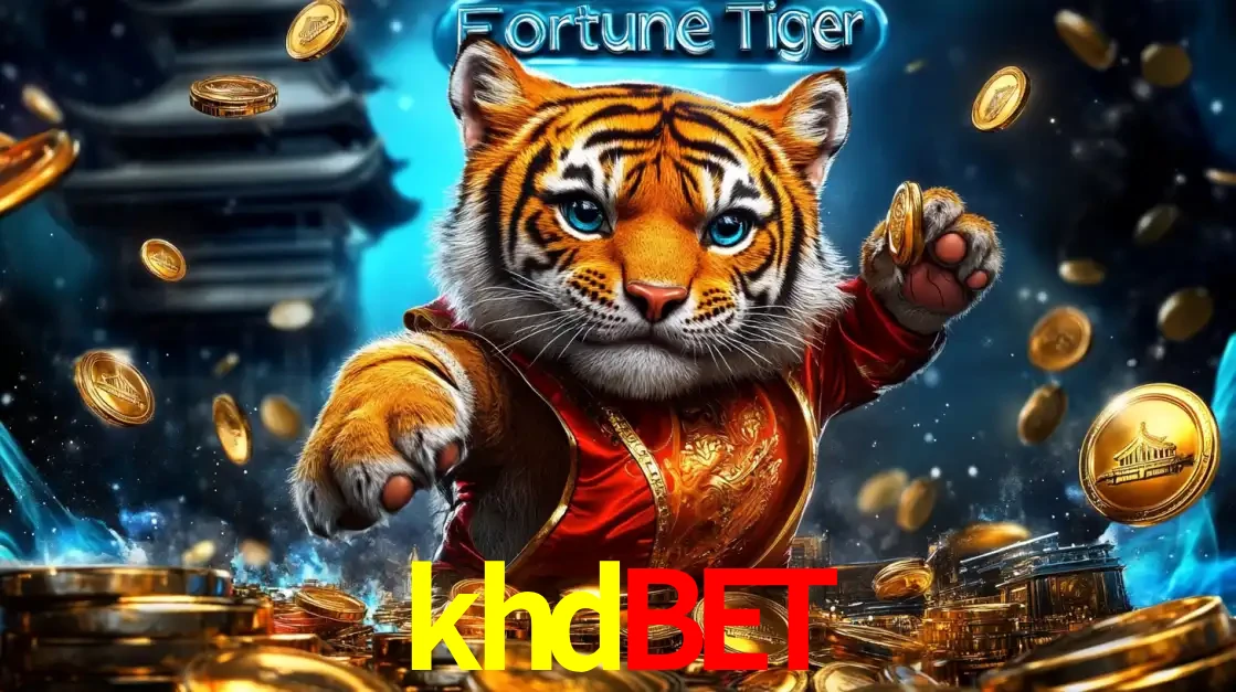 Imagem promocional do jogo de slot Fortune Tiger, com um tigre majestoso em traje tradicional cercado por uma fortuna em moedas de ouro, disponível agora no cassino khdbet.